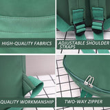 Simple Women Travel Backpack Solid Colour - Black