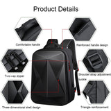 Waterproof Laptop Backpack With Usb Port - Large Capacity - Light Grey - Extra Image