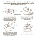 Silver Foldable Swivel Laptop Stand - Top-Down View