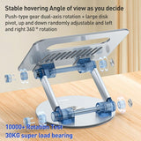 Silver Foldable Swivel Laptop Stand - Close-Up Angle