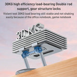 Silver Foldable Swivel Laptop Stand - Extra Image