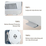 Silver Foldable Swivel Laptop Stand - Extra Image