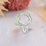 925 Sterling Silver Dragonfly Animal Bead - Top-Down View