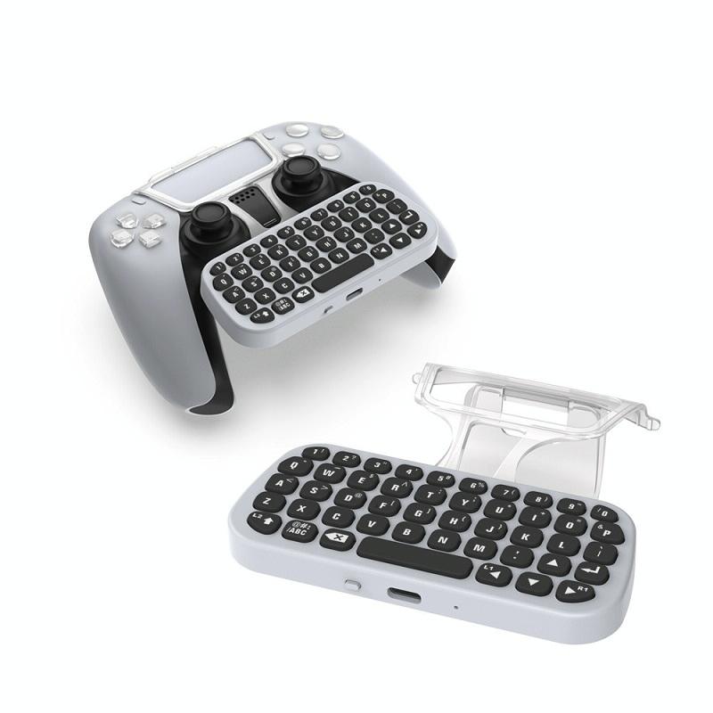Wireless Bluetooth Gamepad with Headphone Jack for Ps5 - White