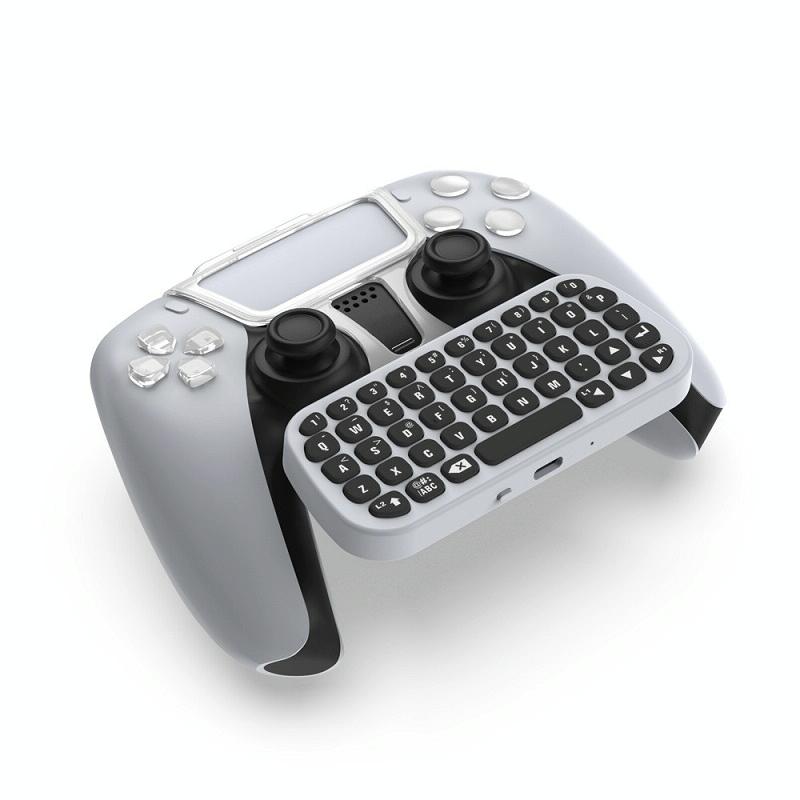 Wireless Bluetooth Gamepad with Headphone Jack for Ps5 - White