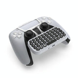 Wireless Bluetooth Gamepad with Headphone Jack for Ps5 - White - Side View