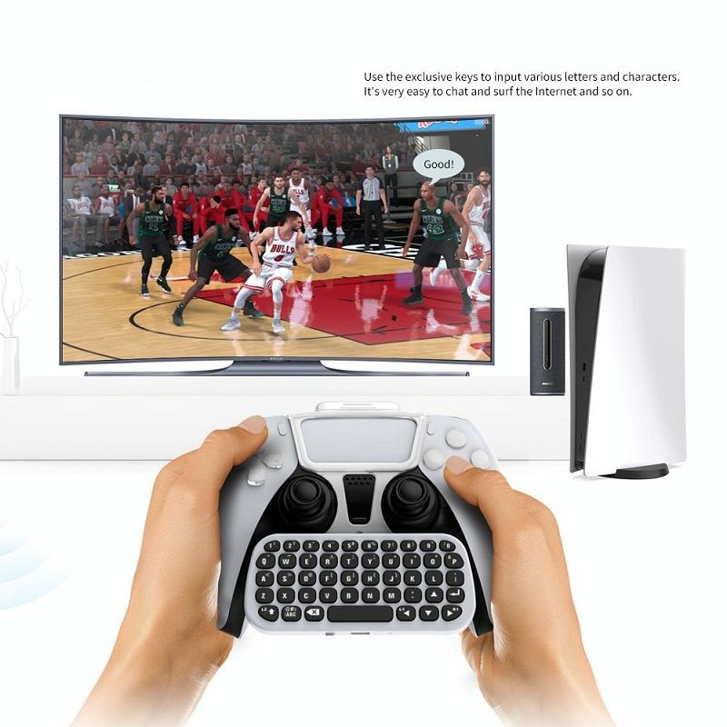 Wireless Bluetooth Gamepad with Headphone Jack for Ps5 - White