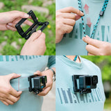 Adjustable Lanyard for Outdoor Live Action Camera with Magnetic Bracket - Rear View
