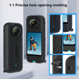 Black Silicone Case for Insta360 X4 Ox4-jst-cy Body - 45-Degree Angle