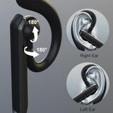Wireless Bluetooth Earphone with Noise Reduction - 880 Ear Mounted - Black - 45-Degree Angle