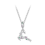 925 Sterling Silver Christmas Elk Pendant Beads - Side View