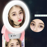 Portable Handheld Live Light for Mobile Self-timer - Pink - 45-Degree Angle