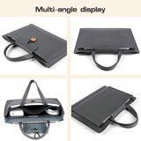 Portable Laptop Inner Bag with Elastic Thread Button - Blue - 45-Degree Angle