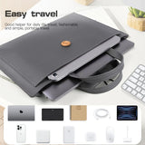 Portable Laptop Inner Bag with Elastic Thread Button - Blue