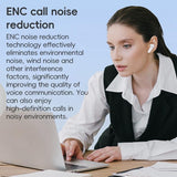 Wireless Active Noise-cancelling Earbuds - White - Rear View