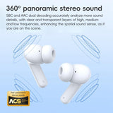 Wireless Active Noise-cancelling Earbuds - White - Low Angle