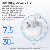 Wireless Active Noise-cancelling Earbuds - White - Extra Image