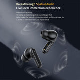Wireless Bluetooth Earphones with Touch Screen & Noise Reduction - Black