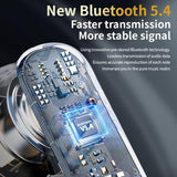 Wireless Bluetooth Earphones with Touch Screen & Noise Reduction - Black