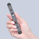 Foldable Laptop Stand with Fan and Heater - Portable and Adjustable - Silver - Rear View