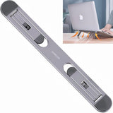 Foldable Laptop Stand with Fan and Heater - Portable and Adjustable - Silver - Extra Image