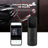 Wireless Smart Doorbell With Two-Way Intercom & Night Vision - Battery Powered - Black - Rear View