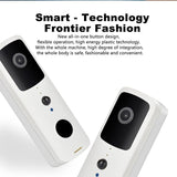 Wireless Smart Doorbell With Two-Way Intercom & Night Vision - Battery Powered - Black - Low Angle