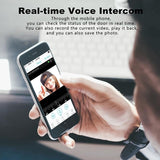 Wireless Smart Doorbell With Two-Way Intercom & Night Vision - Battery Powered - Black - Extra Image