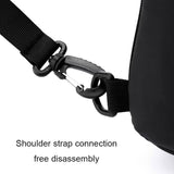 Waterproof Sports Chest Bag One Shoulder Diagonal Bag Black - Low Angle