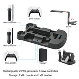 Multifunctional Ps5 / Move / Vr Charging Stand - White - 45-Degree Angle