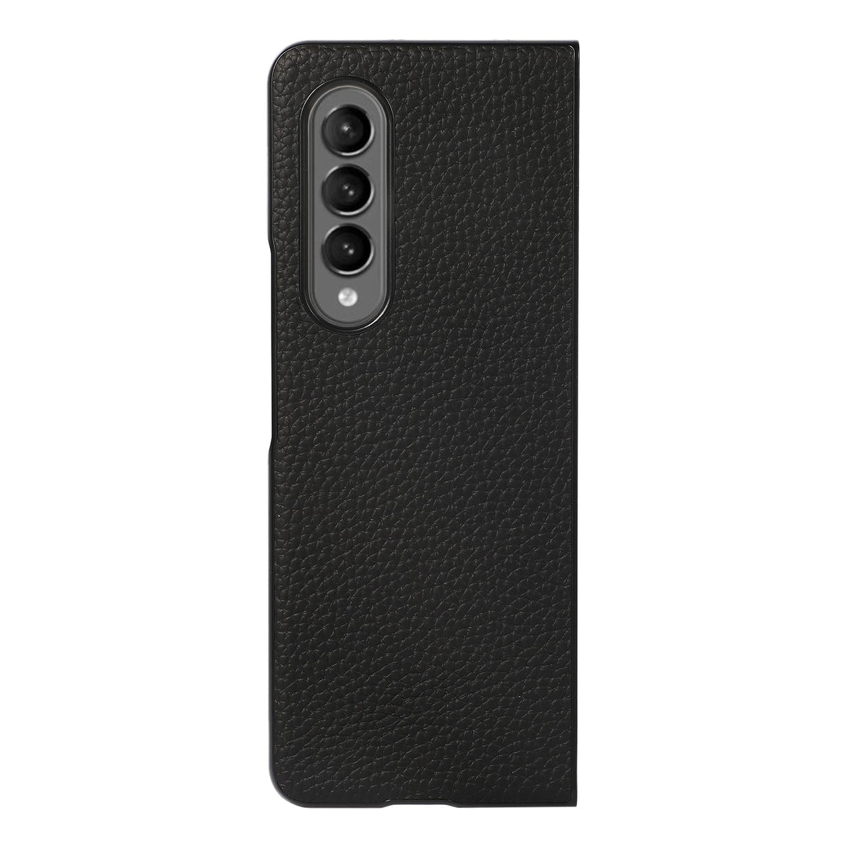 For Samsung Galaxy Z Fold4 5G Litchi Texture Case - Two Tone - Black
