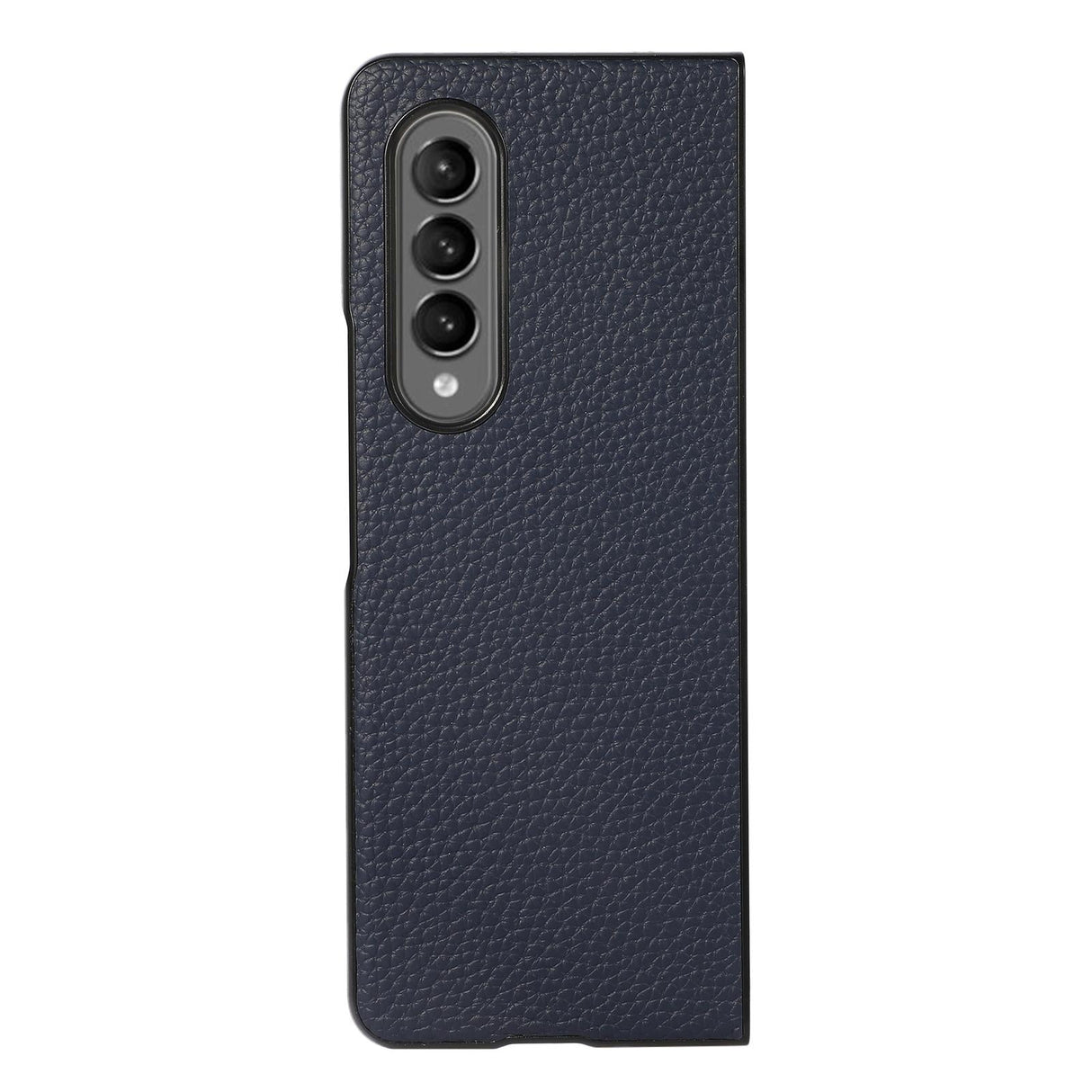 For Samsung Galaxy Z Fold4 5G Litchi Texture Case - Two Tone - Black