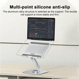 Lenovo Thinkplus Desktop Laptop Holder - Silver - Close-Up Angle