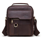 Brown Leather Cross Body Shoulder Bag For Men