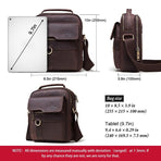 Brown Leather Cross Body Shoulder Bag For Men