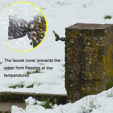 Outdoor Faucet Frost Protection Cover - Oxford Cloth Hook and Loop Fastener Black - 45-Degree Angle