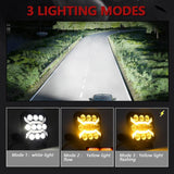 4 Inch Square Mixed Luminous Arch Bridge Angel Eye Car Work Light - Extra Image