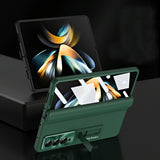 For Samsung Galaxy Z Fold4 5G Foldable Full Body Case - 360 Degree Folding - Coffee - 45-Degree Angle