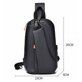 Versatile Crossbody Chest Bag For Casual Or Sports Use - Black - Side View