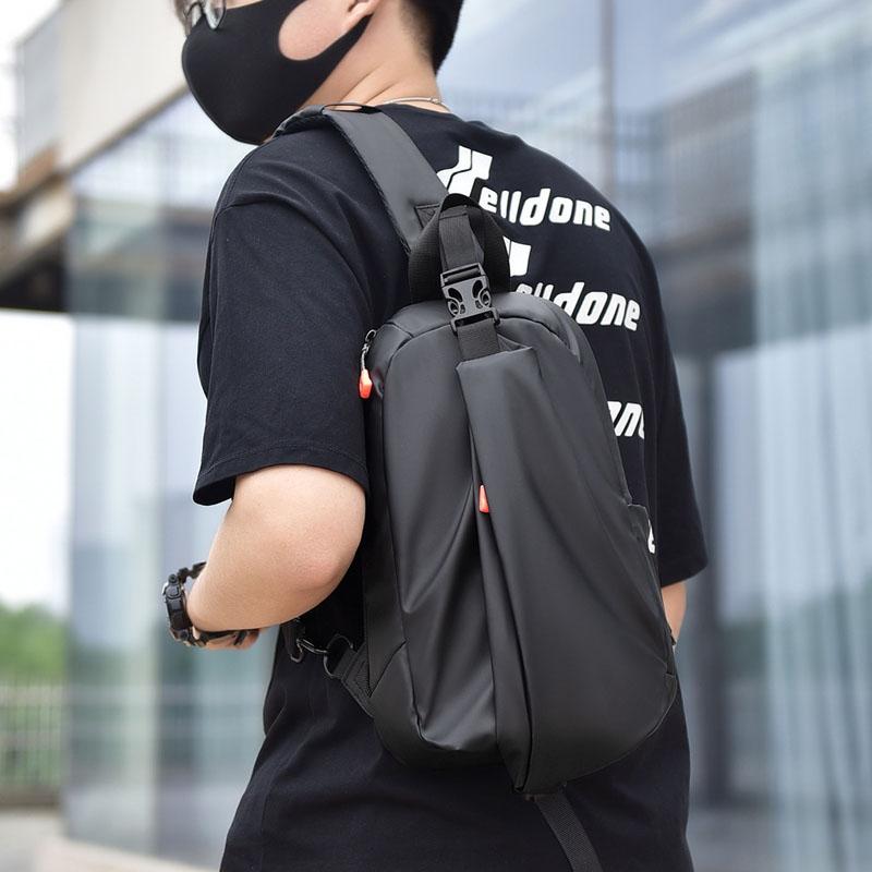 Versatile Crossbody Chest Bag For Casual Or Sports Use - Black