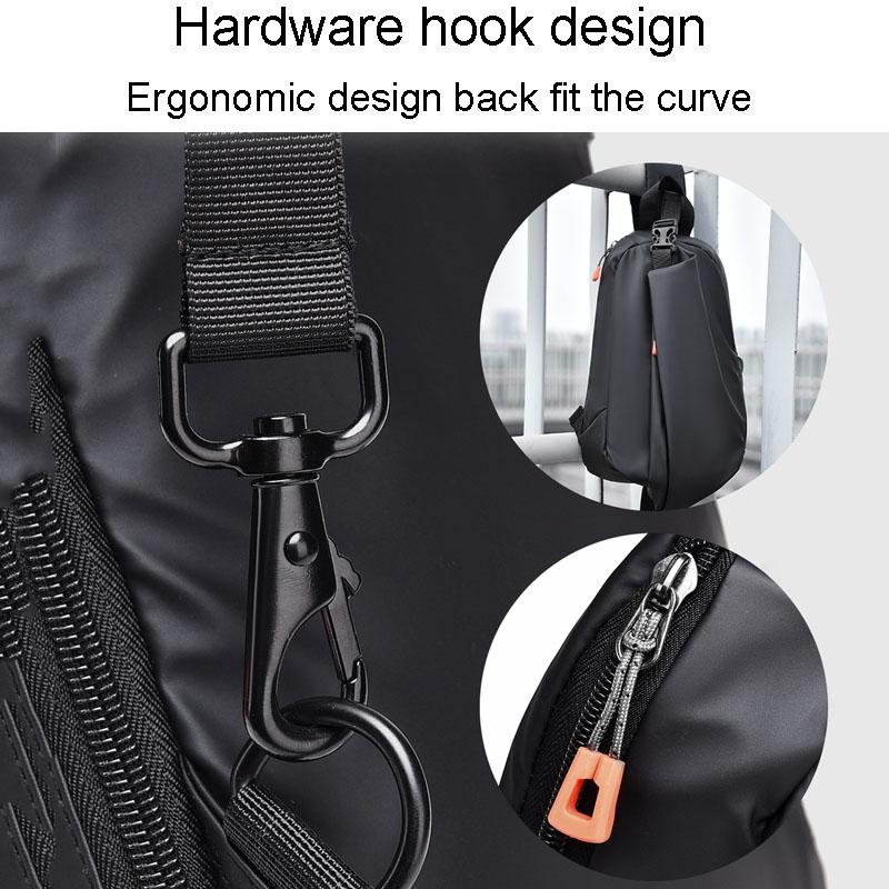 Versatile Crossbody Chest Bag For Casual Or Sports Use - Black