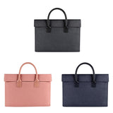 13.3 Inch Waterproof Laptop Case - Portable - Navy Blue - Side View