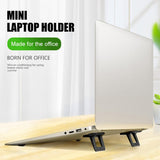 Portable Laptop Base for Improved Heat Dissipation - Black Foot Pad - 45-Degree Angle