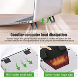 Portable Laptop Base for Improved Heat Dissipation - Black Foot Pad - Close-Up Angle