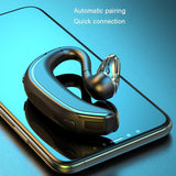 Business Bluetooth Earphones - Left / Right Rotation - White - Top-Down View
