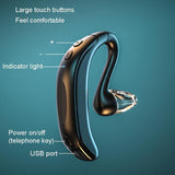 Business Bluetooth Earphones - Left / Right Rotation - White - Rear View