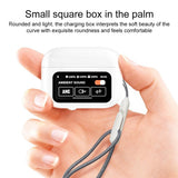 Wireless Bluetooth Earphone with Touch Screen & Noise Reduction - White - Side View