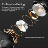 Wireless Bluetooth Earphone with Touch Screen & Noise Reduction - White - Top-Down View