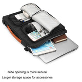 13.3-14 Inch Laptop Shoulder Bag with Messenger Style - Black - Top-Down View