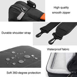 13.3-14 Inch Laptop Shoulder Bag with Messenger Style - Black - 45-Degree Angle